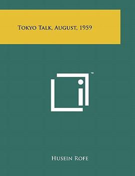 Paperback Tokyo Talk, August, 1959 Book