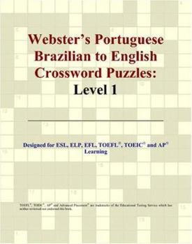 Paperback Webster's Portuguese Brazilian to English Crossword Puzzles: Level 1 Book