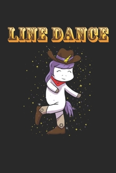 Paperback Line Dance Unicorn: Music Notebook For Girls 6x9 Inches With 120 Staff Paper Pages Book