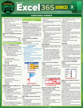 Paperback Microsoft Excel 365 Advanced: A Quickstudy Laminated Reference Guide Book