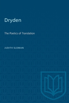 Paperback Dryden: The Poetics of Translation Book