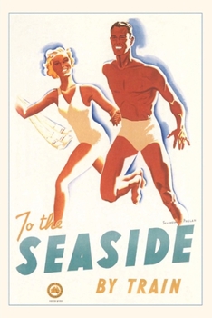 Paperback Vintage Journal To the Seaside by Train Travel Poster Book