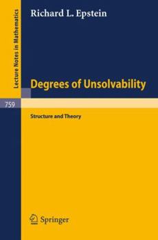 Paperback Degrees of Unsolvability: Structure and Theory Book