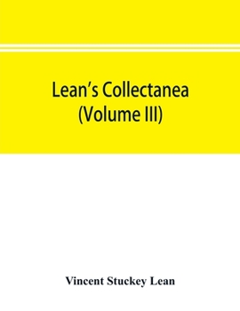 Paperback Lean's collectanea (Volume III) Book