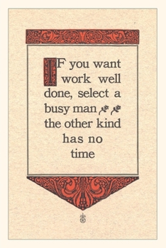 Paperback Vintage Journal Get Work from a Busy Man Book