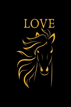 Love: Love Stylish Horse Head for Women and Girls Journal/Notebook Blank Lined Ruled 6x9 100 Pages