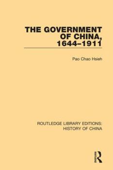 Hardcover The Government of China, 1644-1911 Book