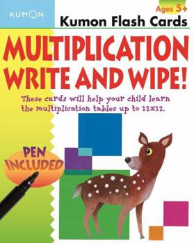 Paperback Kumon Multiplication Write and Wipe Flash Cards Book