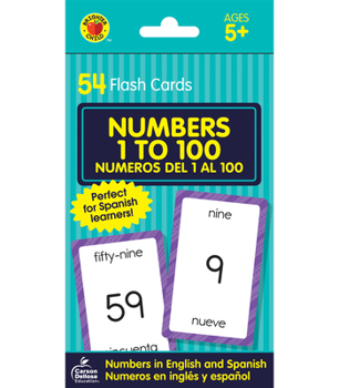 Paperback Numbers 1 to 100 Flash Cards: Numeros del 1 Al 100 Book