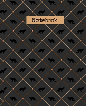Notebook: Black Cat  Notebook|7.5 x 9.25|110 Pages|Wide-Ruled|  Use for Notes, Ideas, School, To-Do-List,Creative Ideas