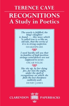 Paperback Recognitions a Study in Poetics Book