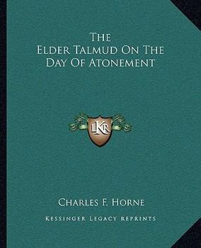 Paperback The Elder Talmud On The Day Of Atonement Book