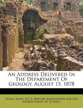 Paperback An Address Delivered in the Department of Geology, August 15, 1878 Book