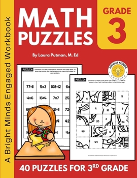 Paperback 3rd Grade Math Puzzles Book