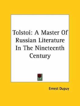 Paperback Tolstoi: A Master Of Russian Literature In The Nineteenth Century Book