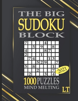 Paperback The Big Sudoku Block: 1000 Mind Melting Puzzles 2021 Book