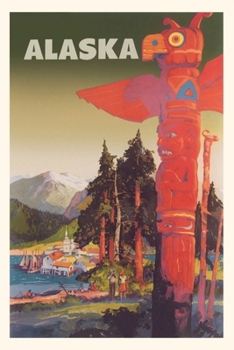 Paperback Vintage Journal Alaska Travel Poster Book