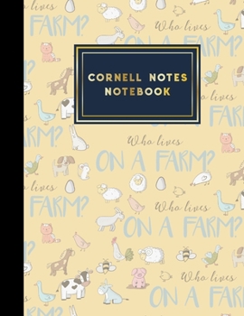 Cornell Notes Notebook: Cornell Note Taking Notebook, Cornell Notes Pages, Note Taking Techniques, Cute Farm Animals Cover, 8.5" x 11", 200 pa