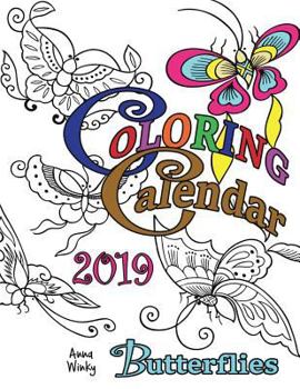 Paperback Coloring Calendar 2019 Butterflies Book