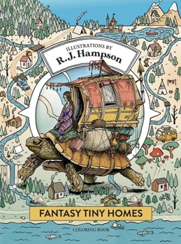 Hardcover Fantasy Tiny Homes Coloring Book