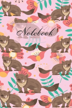 Paperback Notebook: Lovely Marten And Flower (Pink Cover) - Diary / Notes / Track / Log / Journal, Book Gifts For Women Men Kids Teens Gir Book