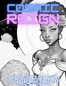 Paperback Cosmic Reign: Relax and Colour 45 Interplanetary Princesses who Reign Supreme over the Cosmos Book