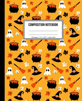 Paperback Composition Notebook: Halloween Pattern Notebook For Kids Book