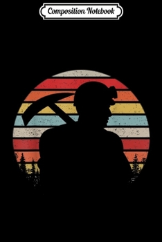 Paperback Composition Notebook: Vintage Coal Miner Retro Style Sunset 70s 80s Journal/Notebook Blank Lined Ruled 6x9 100 Pages Book