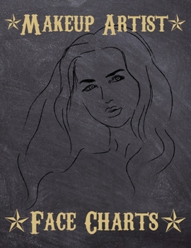 Makeup Artist Face Charts: Makeup cards to paint the face directly on paper with real make-up - Ideal for: professional make-up artists, vloggers and cosplay influencers - 150 cards - Size 8,5x11