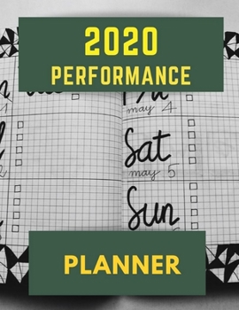 2020 Performance Planner: 2020 Year Small Pocket Planner Calendar , Monthly Pocket Planner , 24-Month Calendar , Notes and Phone book, Holidays,  Lettering Workbook