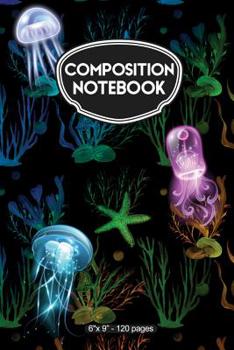 Paperback Composition Notebook: Abstract Jellyfish Pattern - 120 Pages Book