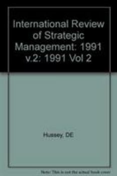 Hardcover International Review of Strategic Management (Vol 2) Book