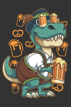 2020 Week To View Dated Planner Diary: 6x9 Inches Paperback Oktoberfest German Beer Festival T-Rex Dino Dinosaur Tyrannosaurus Rex