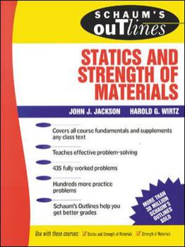 Paperback Schaum's Outline of Statics and Strength of Materials Book