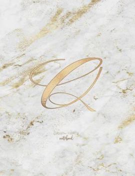 Paperback Graph Paper Notebook: Marble Elegant Gold Monogram Letter Q Grid and Quad Rule (8.5x11) Composition Notebook for Students Book