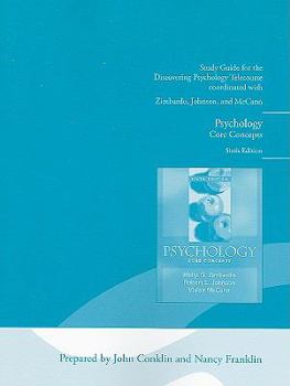 Paperback Psychology Study Guide for the Discovering Psychology Telecourse: Core Concepts Book