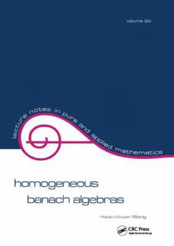 Hardcover Homogeneous Banach Algebras Book