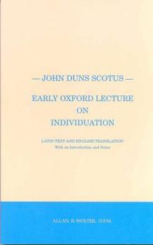 Paperback Early Oxford Lecture on Individuation Book