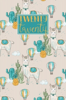 Paperback 2020: Diary Planner Journal - Weekly Horizontal A5 Week to View on 2 Pages with Notes - Teal Llamas with Hot Air Balloons Book