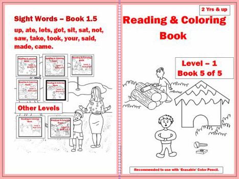 Paperback Reading & Coloring Book - Level 1 - Book 5 of 5 Book
