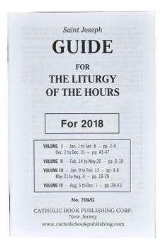 Paperback St. Joseph Guide for Liturgy of the Hours: 2018 [Large Print] Book