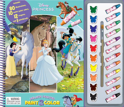 Gift Disney Princess (New) Deluxe Poster Paint & C Book