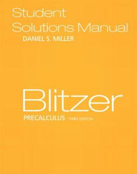 Paperback Precalculus: Student Solutions Manual Book