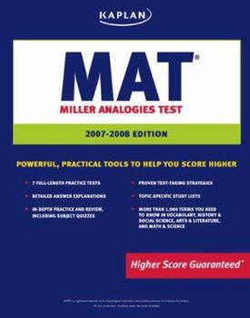 Kaplan MAT, 2007-2008 Edition: Miller Analogies Test
