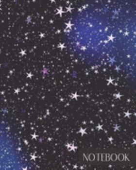 Paperback Notebook: Large College Ruled Notebook for Everyday Use Bright Stars at Night Pretty Evening Sky Book
