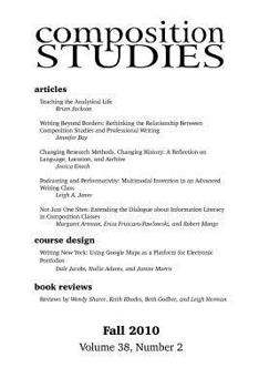 Paperback Composition Studies 38.2 (Fall 2010) Book