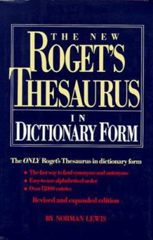Hardcover The New Roget's Thesaurus in Dictionary Form (Thumb-Indexed) Book