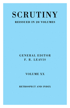 Paperback Scrutiny Vol. 20 Index & Retrosp Book
