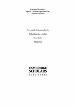 Hardcover Giacomo Meyerbeer: Jephtas Gelã1/4bde (Jephtha's Vow) - Orchestral Score Book