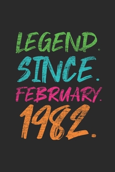 Legend Since February 1982: Birthday Gift and Anniversary Gift for Wife Women And Men - Graph Paper Journal (6" X 9" - 120 Pages/ 5 Squares per inch)